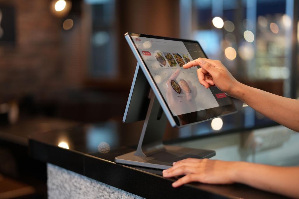 NexusBOS countertop touch billing terminal